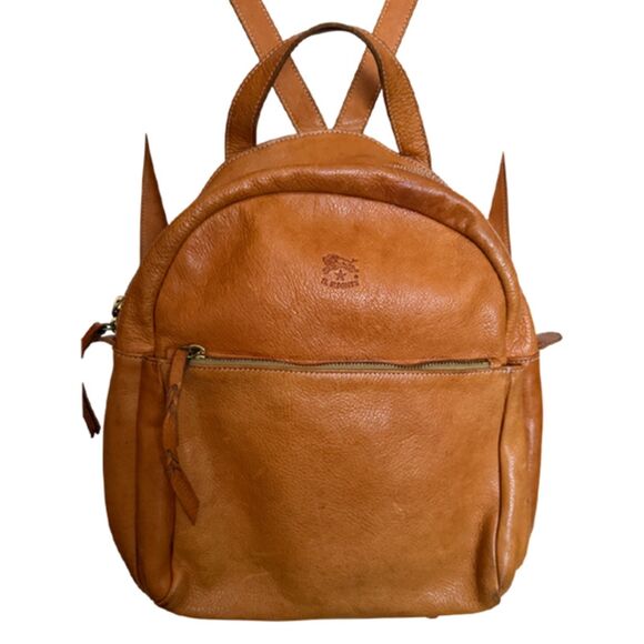 Il Bisonte Saddle Brown Leather Backpack - Picture 4 of 17